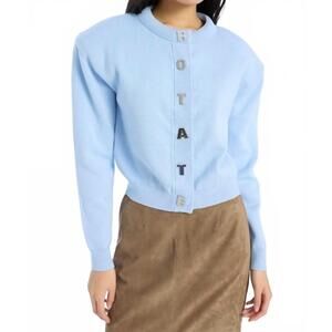 NEW ROTATE firm knit cardigan in hydrangea